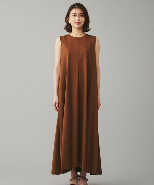 UNTITLED / アンタイトル ロング・マキシ丈ワンピース | 【Audrey and John Wad】クルーネックノースリーブフレアワンピース | 詳細10