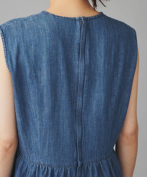 UNTITLED / アンタイトル ロング・マキシ丈ワンピース | 【Healthy DENIM】Breezy Blueberryノースリーブ ティアード ワンピース | 詳細11