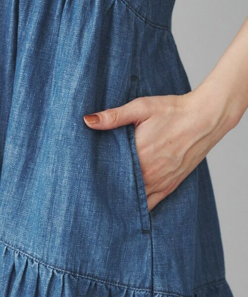 UNTITLED / アンタイトル ロング・マキシ丈ワンピース | 【Healthy DENIM】Breezy Blueberryノースリーブ ティアード ワンピース | 詳細12