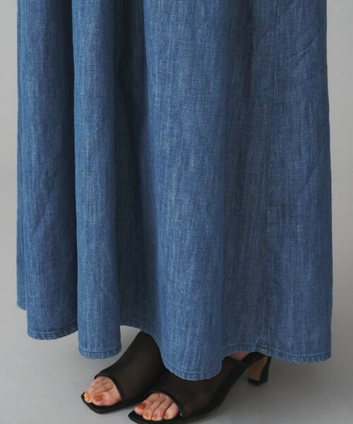 UNTITLED / アンタイトル ロング・マキシ丈ワンピース | 【Healthy DENIM】Breezy Blueberryノースリーブ ティアード ワンピース | 詳細13