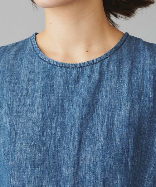UNTITLED / アンタイトル ロング・マキシ丈ワンピース | 【Healthy DENIM】Breezy Blueberryノースリーブ ティアード ワンピース | 詳細9