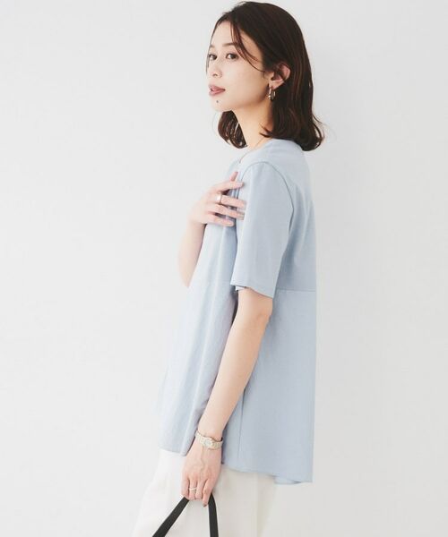 UNTITLED / アンタイトル カットソー | 【UVカット/接触冷感/Tシャツ】異素材ドッキングペプラム | 詳細10