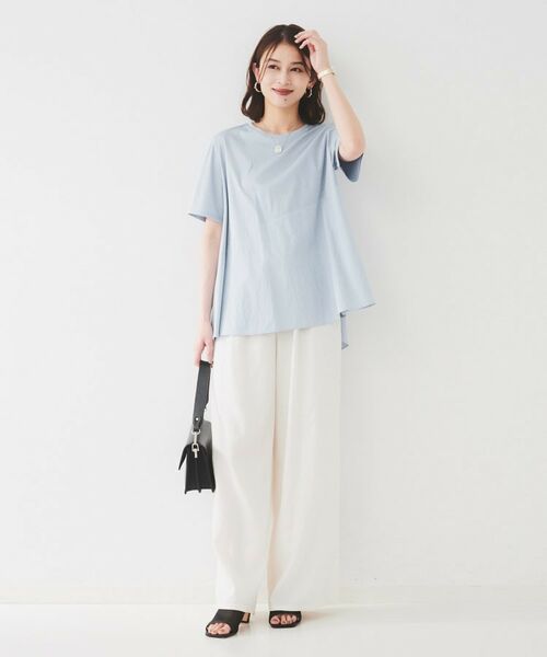 UNTITLED / アンタイトル カットソー | 【UVカット/接触冷感/Tシャツ】異素材ドッキングペプラム | 詳細11