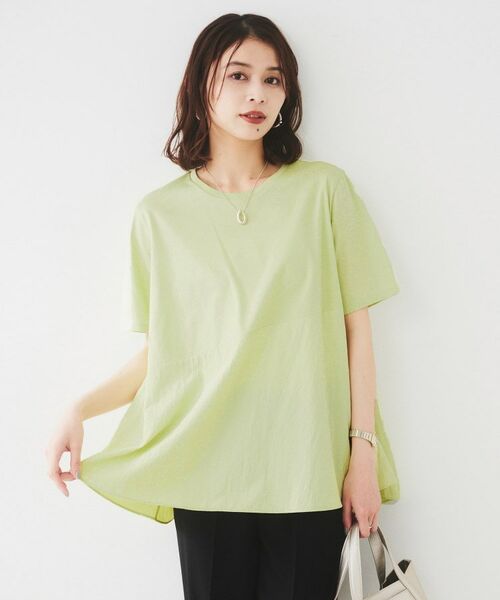 UNTITLED / アンタイトル カットソー | 【UVカット/接触冷感/Tシャツ】異素材ドッキングペプラム | 詳細13