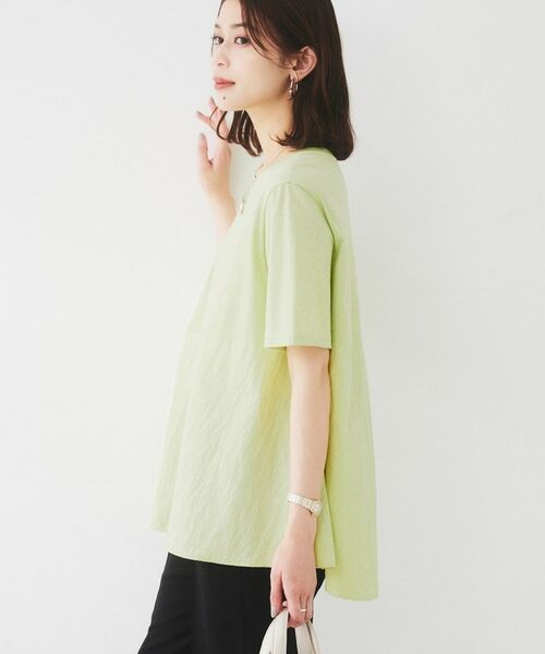 UNTITLED / アンタイトル カットソー | 【UVカット/接触冷感/Tシャツ】異素材ドッキングペプラム | 詳細14