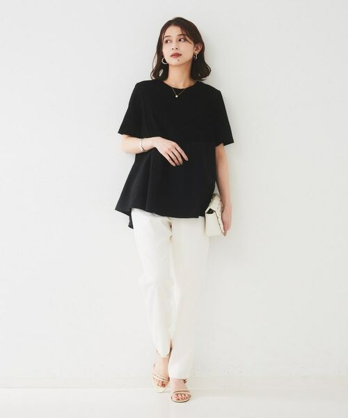 UNTITLED / アンタイトル カットソー | 【UVカット/接触冷感/Tシャツ】異素材ドッキングペプラム | 詳細7