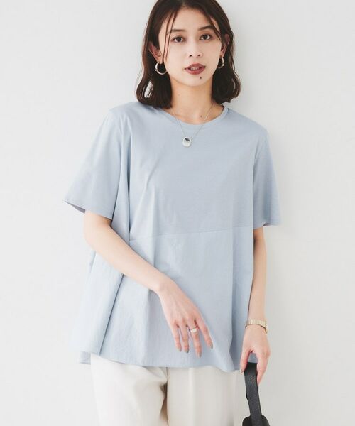 UNTITLED / アンタイトル カットソー | 【UVカット/接触冷感/Tシャツ】異素材ドッキングペプラム | 詳細9