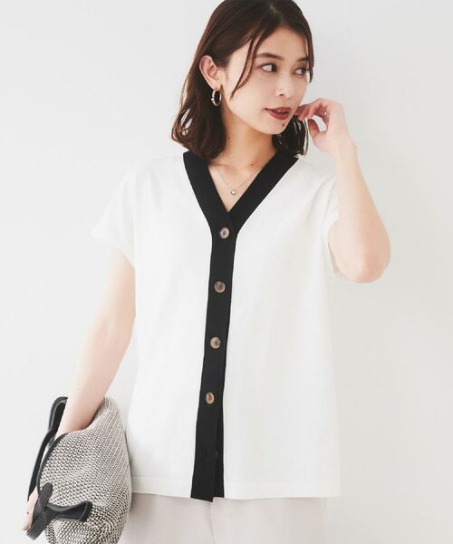 UNTITLED / アンタイトル ニット・セーター | 【体型カバー/ジレ風/前開き】Vネックニット | 詳細11