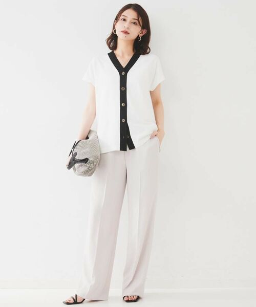 UNTITLED / アンタイトル ニット・セーター | 【体型カバー/ジレ風/前開き】Vネックニット | 詳細13