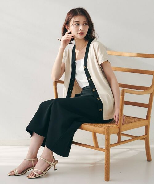 UNTITLED / アンタイトル ニット・セーター | 【体型カバー/ジレ風/前開き】Vネックニット | 詳細17