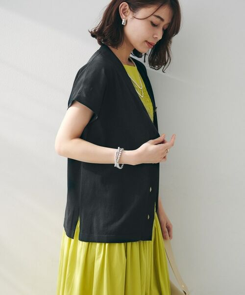 UNTITLED / アンタイトル ニット・セーター | 【体型カバー/ジレ風/前開き】Vネックニット | 詳細3