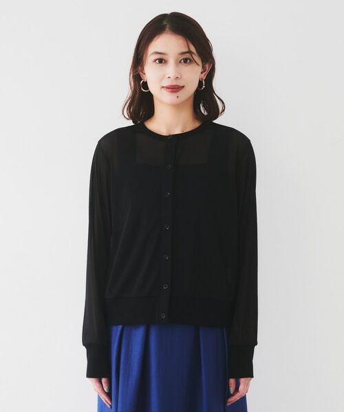 UNTITLED / アンタイトル カーディガン・ボレロ | 【ストレッチ性/短丈】クルーネックシアーカーディガン | 詳細14