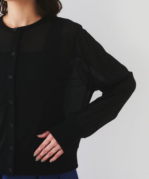 UNTITLED / アンタイトル カーディガン・ボレロ | 【ストレッチ性/短丈】クルーネックシアーカーディガン | 詳細18