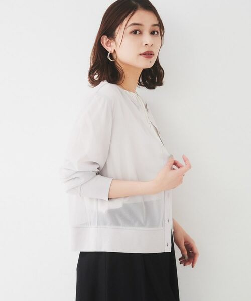 UNTITLED / アンタイトル カーディガン・ボレロ | 【ストレッチ性/短丈】クルーネックシアーカーディガン | 詳細7