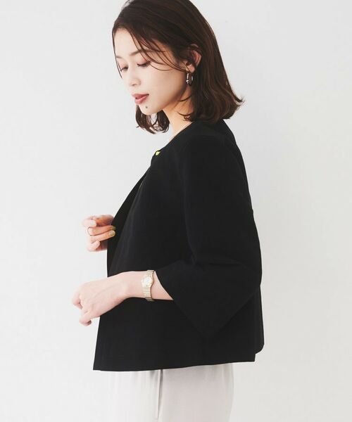 UNTITLED / アンタイトル レザーブルゾン・ジャケット | 【短丈/オンオフ/きれいめ】タイプライタージャケット | 詳細3