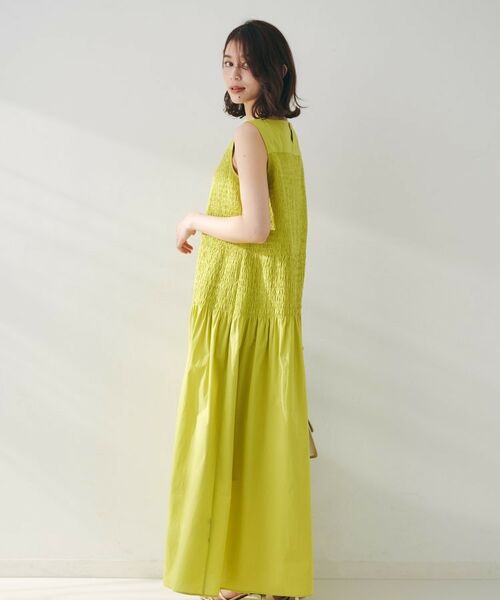 UNTITLED / アンタイトル ロング・マキシ丈ワンピース | 【コットン100/夏ワンピ/ナロー】シャーリングワンピース | 詳細11