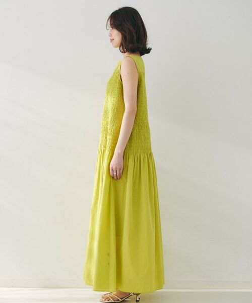 UNTITLED / アンタイトル ロング・マキシ丈ワンピース | 【コットン100/夏ワンピ/ナロー】シャーリングワンピース | 詳細19