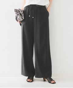 新品　UNTITLEDサイズ2　黒ズボン UNTITLED パンツ ベルト付き2タックパンツ レディース