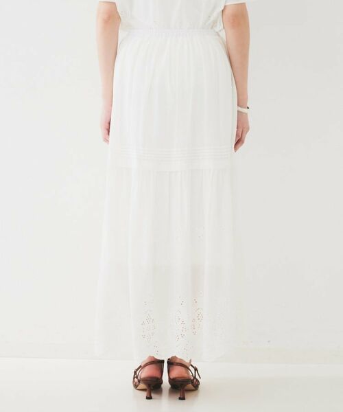 UNTITLED / アンタイトル ロング・マキシ丈スカート | 【セットアップ可/コットン100】スカラップ刺繍スカート | 詳細12