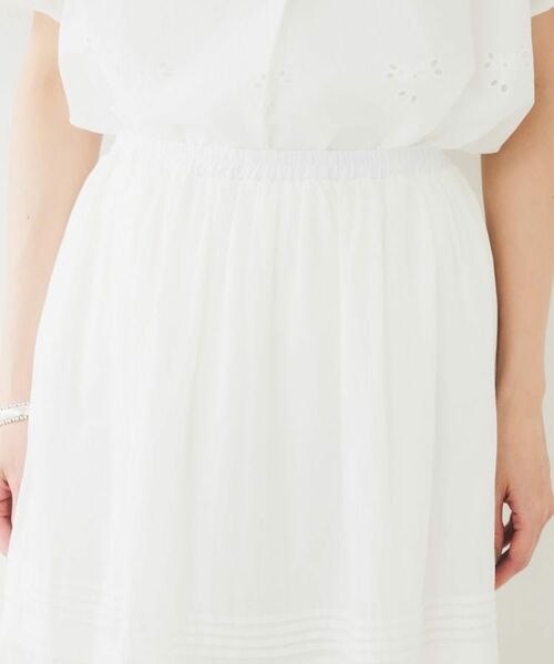 UNTITLED / アンタイトル ロング・マキシ丈スカート | 【セットアップ可/コットン100】スカラップ刺繍スカート | 詳細13