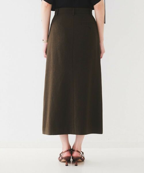 UNTITLED / アンタイトル ロング・マキシ丈スカート | 【きれいめ/前スリット】麻混カーゴスカート | 詳細16