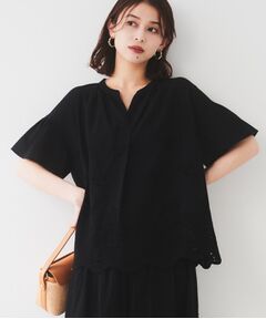 UNTITLED / アンタイトル シャツ・ブラウス | 【セットアップ可/コットン100】スカラップ刺繍ブラウス