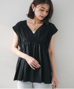 UNTITLED / アンタイトル シャツ・ブラウス | 【コットン100/洗える/トレンド】シャーリングブラウス