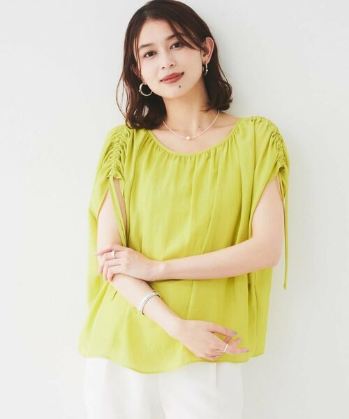 UNTITLED / アンタイトル シャツ・ブラウス | 【シアー/2WAY】肩ドロストドルマンブラウス | 詳細10