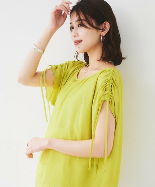 UNTITLED / アンタイトル シャツ・ブラウス | 【シアー/2WAY】肩ドロストドルマンブラウス | 詳細11