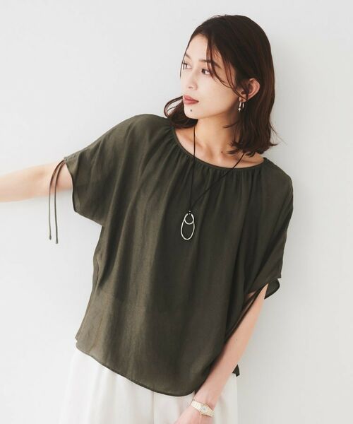 UNTITLED / アンタイトル シャツ・ブラウス | 【シアー/2WAY】肩ドロストドルマンブラウス | 詳細15