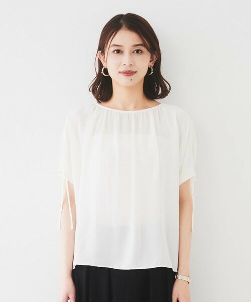 UNTITLED / アンタイトル シャツ・ブラウス | 【シアー/2WAY】肩ドロストドルマンブラウス | 詳細26