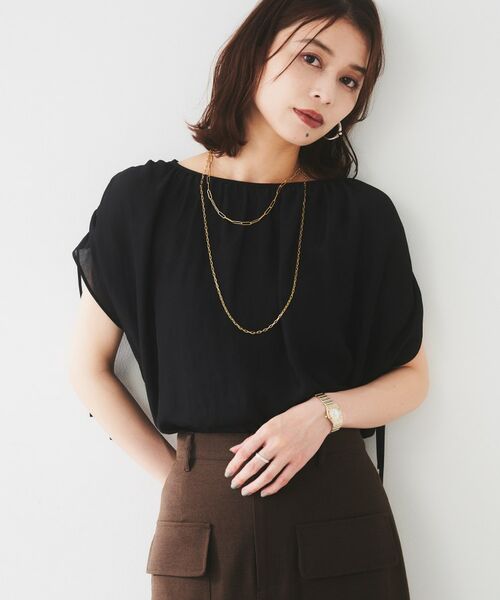 UNTITLED / アンタイトル シャツ・ブラウス | 【シアー/2WAY】肩ドロストドルマンブラウス | 詳細4