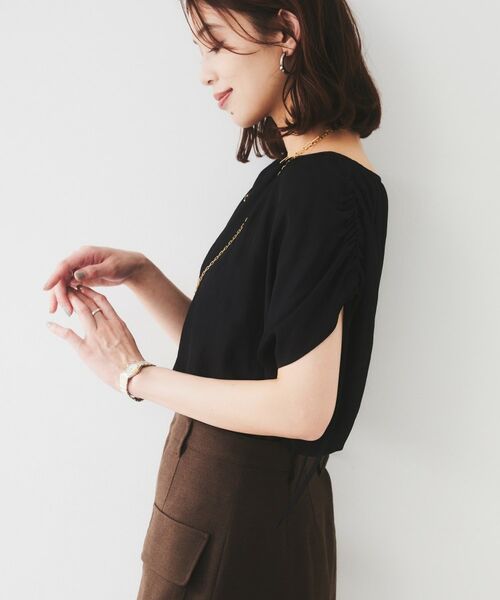 UNTITLED / アンタイトル シャツ・ブラウス | 【シアー/2WAY】肩ドロストドルマンブラウス | 詳細5
