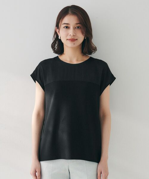 UNTITLED / アンタイトル シャツ・ブラウス | 【UVカット/接触冷感/きれいめ/ストレッチ性】サテンドッキングブラウス | 詳細10