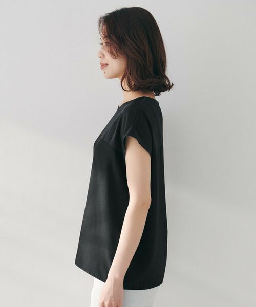 UNTITLED / アンタイトル シャツ・ブラウス | 【UVカット/接触冷感/きれいめ/ストレッチ性】サテンドッキングブラウス | 詳細11