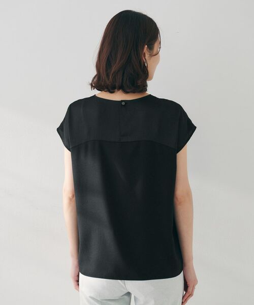 UNTITLED / アンタイトル シャツ・ブラウス | 【UVカット/接触冷感/きれいめ/ストレッチ性】サテンドッキングブラウス | 詳細12