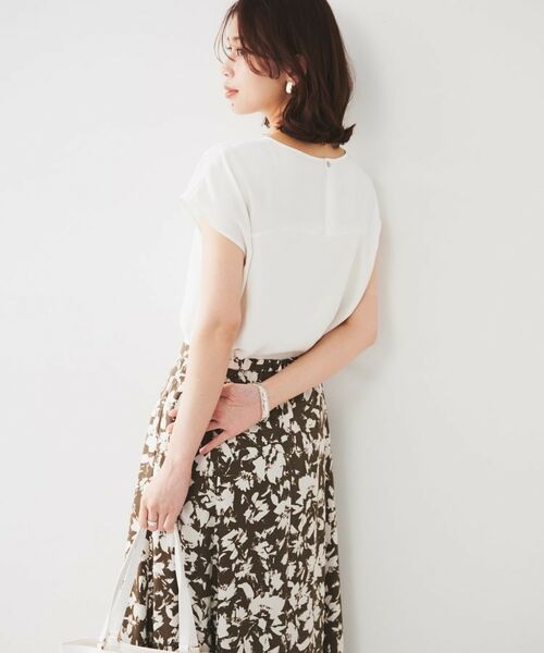 UNTITLED / アンタイトル シャツ・ブラウス | 【UVカット/接触冷感/きれいめ/ストレッチ性】サテンドッキングブラウス | 詳細3