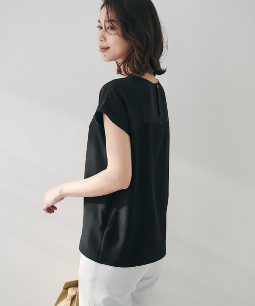 UNTITLED / アンタイトル シャツ・ブラウス | 【UVカット/接触冷感/きれいめ/ストレッチ性】サテンドッキングブラウス | 詳細7