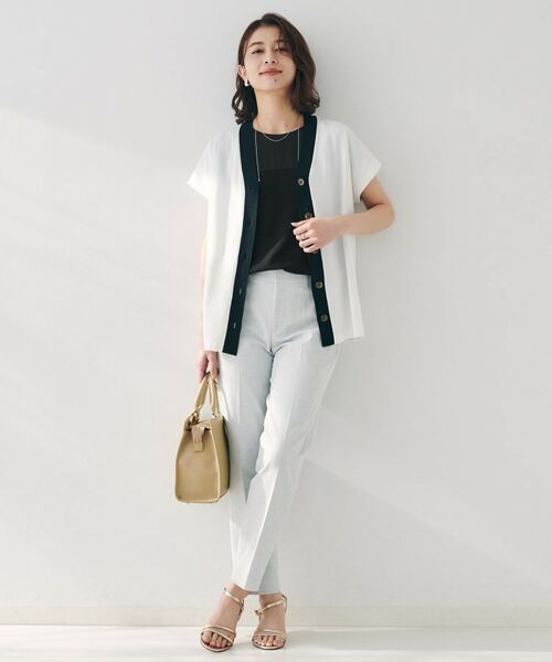 UNTITLED / アンタイトル シャツ・ブラウス | 【UVカット/接触冷感/きれいめ/ストレッチ性】サテンドッキングブラウス | 詳細8