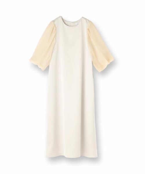 UNTITLED / アンタイトル ミニ丈・ひざ丈ワンピース | 【オケージョン/お呼ばれドレス】バルーン袖サテンワンピース | 詳細1