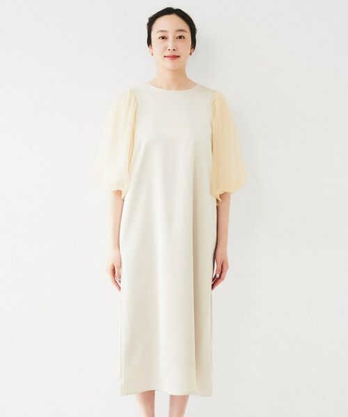 UNTITLED / アンタイトル ミニ丈・ひざ丈ワンピース | 【オケージョン/お呼ばれドレス】バルーン袖サテンワンピース | 詳細10