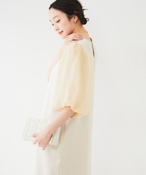 UNTITLED / アンタイトル ミニ丈・ひざ丈ワンピース | 【オケージョン/お呼ばれドレス】バルーン袖サテンワンピース | 詳細2