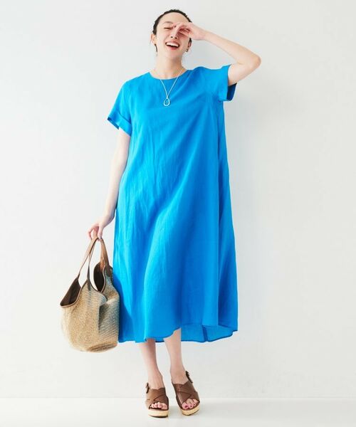 UNTITLED / アンタイトル ロング・マキシ丈ワンピース | 【麻100/夏ワンピ】フレアラミーワンピース | 詳細11