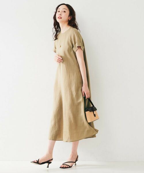 UNTITLED / アンタイトル ロング・マキシ丈ワンピース | 【麻100/夏ワンピ】フレアラミーワンピース | 詳細4