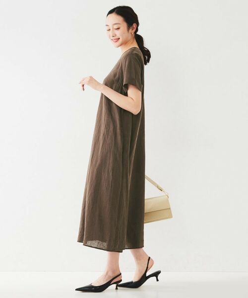 UNTITLED / アンタイトル ロング・マキシ丈ワンピース | 【麻100/夏ワンピ】フレアラミーワンピース | 詳細8