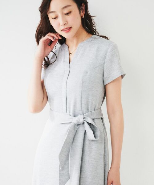 UNTITLED / アンタイトル ミニ丈・ひざ丈ワンピース | 【きれいめ/洗える/夏ワンピ】スラブスキッパーワンピース | 詳細2