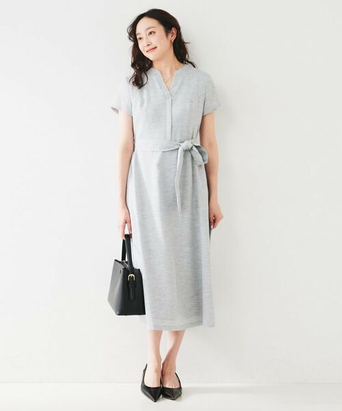 UNTITLED / アンタイトル ミニ丈・ひざ丈ワンピース | 【きれいめ/洗える/夏ワンピ】スラブスキッパーワンピース | 詳細3