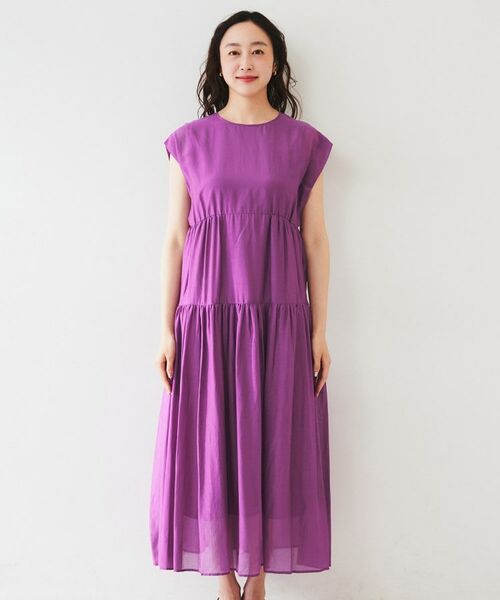 UNTITLED / アンタイトル ロング・マキシ丈ワンピース | 【シアー/夏ワンピ】綿シルクワンピース | 詳細10