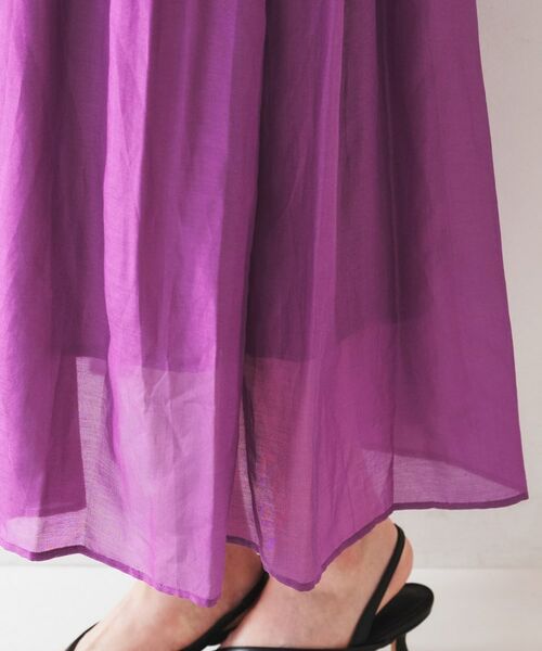 UNTITLED / アンタイトル ロング・マキシ丈ワンピース | 【シアー/夏ワンピ】綿シルクワンピース | 詳細16