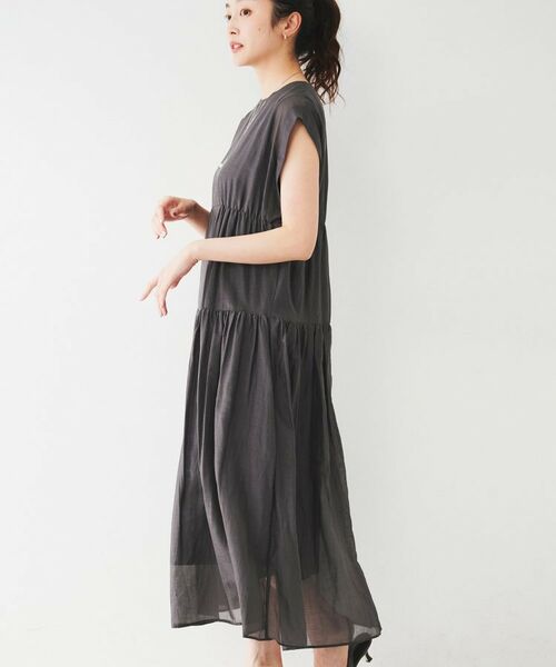 UNTITLED / アンタイトル ロング・マキシ丈ワンピース | 【シアー/夏ワンピ】綿シルクワンピース | 詳細3